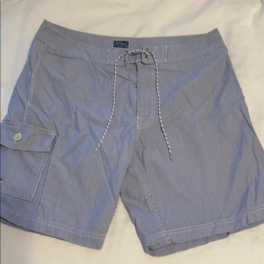 Jcrew blue sear sucker baiting suit size 31 new